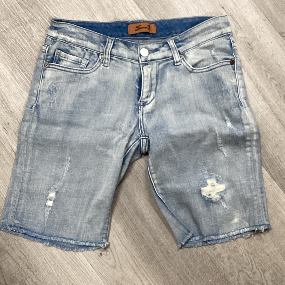 Seven7 Blue Denim Shorts